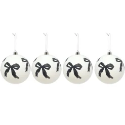 Online Pack de 4 boules 10cm blanc nAud Décoration De Sapin