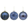 New Pack de 3 boules 15cm bleu nuit Décoration De Sapin