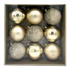 Pack de 9 boules 10cm champagne Décoration De Sapin