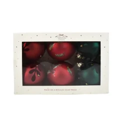 Pack de 6 boules 12cm tradi Décoration De Sapin