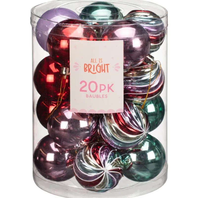 Online Pack de 20 boules 60mm multi cou Décoration De Sapin