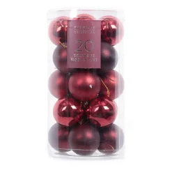 New Pack de 20 boules 40mm rouge Décoration De Sapin
