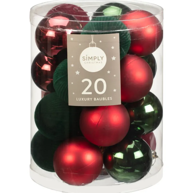 Sale Pack de 20 boules 60mm tradition Décoration De Sapin