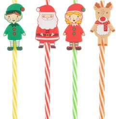 Discount Pack de 4 pailles noel Enfant Accessoire Noël Enfant