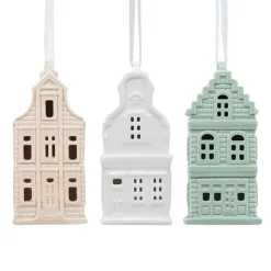 New Pack de 3 sujets maisons en cera Décoration De Sapin