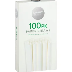 New Pailles x100 papier blanc Vaisselle Jetable