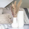 New Pampas vase avec anse Fleur, Plante Artificielle