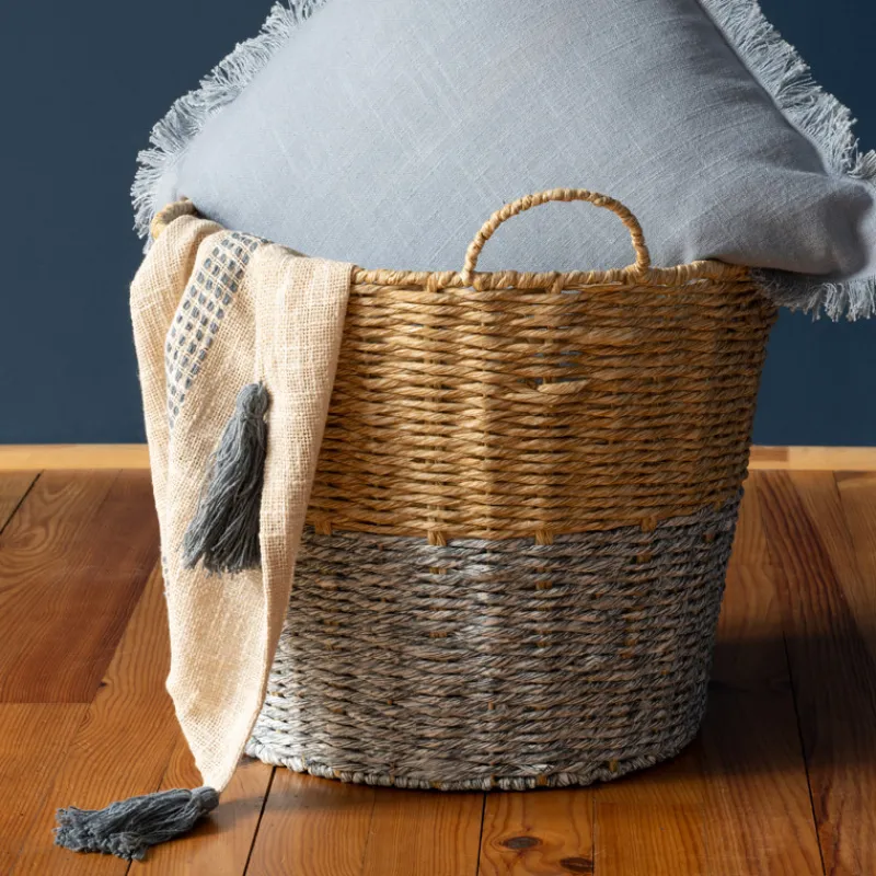 Online Panier bicolore Rangement Décoratif