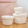 Sale Panier couvercle l blc Rangement Décoratif