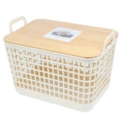 Hot Panier de rangement bambou m Rangement