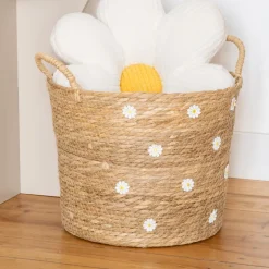 Outlet Panier marguerites Rangement Décoratif