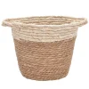 Hot Panier tresse nature/creme h22cm Rangement Décoratif