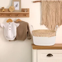 New Paniere bi-matiere Rangement Décoratif