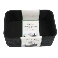 Paniere de rangement bambou noir Accessoire Salle De Bain