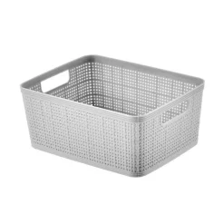 Discount Paniere rectangulaire effet lin Rangement