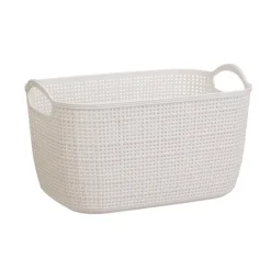 Online Paniere rectangulaire effet lin Rangement