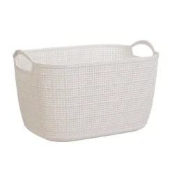 Paniere rectangulaire effet lin Rangement