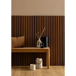 Best Panneau deco tasseaux bois fonce Revetement Sol, Mur