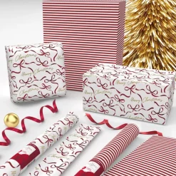 Online Papier cadeau 8m blanc et rouge Emballage Cadeau
