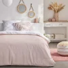 New Parure bicolore 240x220 rose Linge De Lit·Parure De Lit, Housse De Couette
