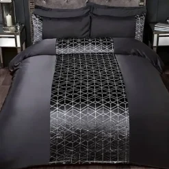 Hot Parure lexi 240x220 anthracite Linge De Lit·Parure De Lit, Housse De Couette
