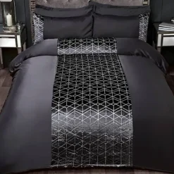 Clearance Parure lexi 200x200 anthracite Linge De Lit·Parure De Lit, Housse De Couette