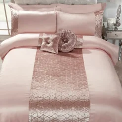New Parure lexi 240x220 rose Linge De Lit·Parure De Lit, Housse De Couette