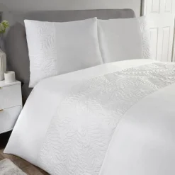New Parure pinsonic 200x200 blanc Linge De Lit·Parure De Lit, Housse De Couette