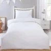 Parure 140x200 gaufree blanc Linge De Lit·Parure De Lit, Housse De Couette