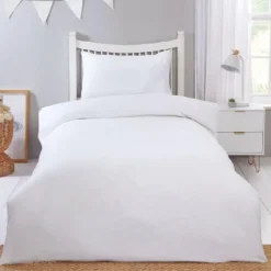 Parure 140x200 gaufree blanc Linge De Lit·Parure De Lit, Housse De Couette
