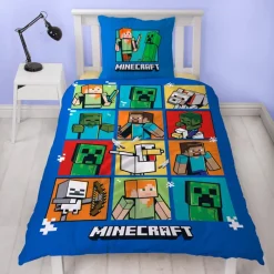 Clearance Parure 140x200 minecraft micro Linge De Lit·Parure De Lit, Housse De Couette
