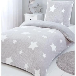 Clearance Parure 140x200 polaire etoiles Linge De Lit·Parure De Lit, Housse De Couette