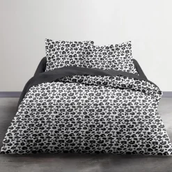Sale Parure 240x220 white pantere Linge De Lit·Parure De Lit, Housse De Couette