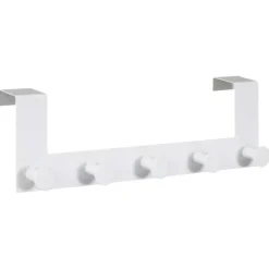 Sale Patere de porte 5 boules blanc Rangement
