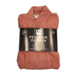 Sale Peignoir s/m rose velours epong Linge De Toilette, Plage·Peignoir