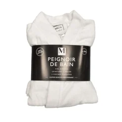 Outlet Peignoir velours eponge l/xl bla Linge De Toilette, Plage·Peignoir