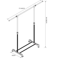 Online Penderie 1 barre extensible Rangement