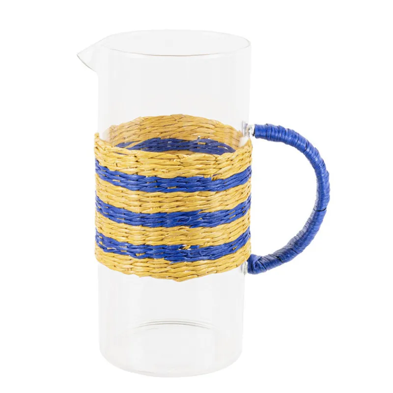 Pichet en verre cerclage paille Vaisselle, Art De La Table·Bouteille, Carafe