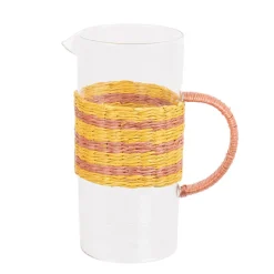 Pichet en verre cerclage paille Vaisselle, Art De La Table·Bouteille, Carafe