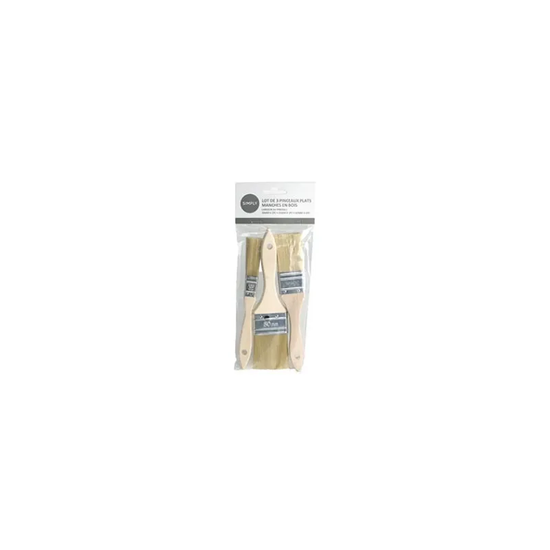 Hot Pinceaux plats x3 Revetement Sol, Mur|Outillage, Accessoire