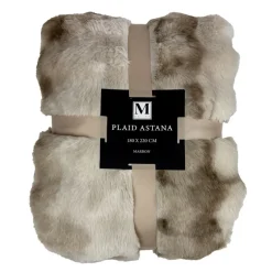 New Plaid astana beige 180x220cm Décoration Textile·Plaid
