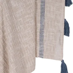 Best Plaid coton pompons 130x160cm Décoration Textile·Plaid