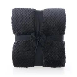 Sale Plaid gaufre 150x200cm noir Décoration Textile·Plaid