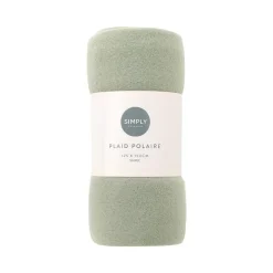 Best Plaid polaire 125x150 vert sauge Décoration Textile·Plaid