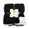 Plaid teddy sherpa black 180x230 Décoration Textile·Plaid