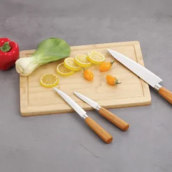 Hot Planche a decouper + 3 couteaux Vaisselle, Art De La Table·Couverts, Ménagère