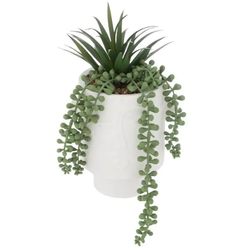 Outlet Plante pot visage Fleur, Plante Artificielle