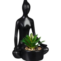 Sale Plante statue yoga Fleur, Plante Artificielle