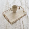 Online Plateau effet marbre bord feston Objet Décoratif