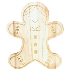 Plateau en bois pain d'epices Enfant Accessoire Noël Enfant